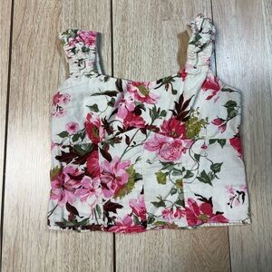 Abercrombie & Fitch Floral Smocked Tank